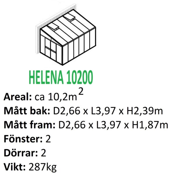Helena - Vitavia väggväxthus 8,6 - 11,9 m² - Bild 13