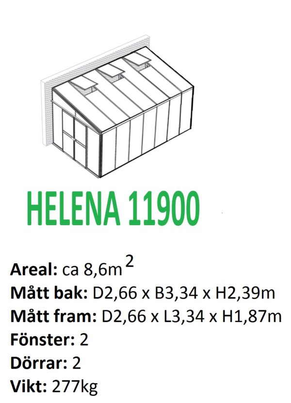 Helena - Vitavia väggväxthus 8,6 - 11,9 m² - Bild 16