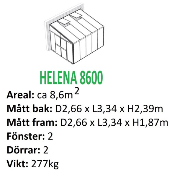 Helena - Vitavia väggväxthus 8,6 - 11,9 m² - Bild 10